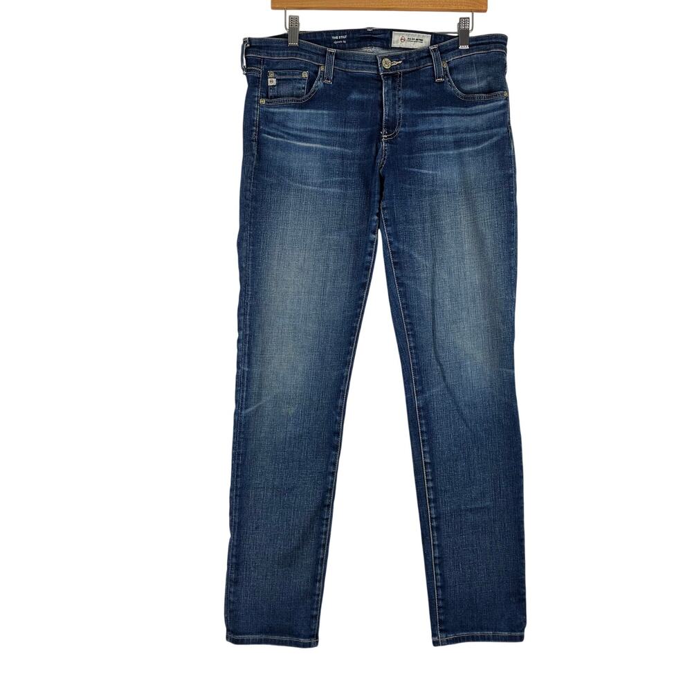 Adriano Goldschmied The Stilt Cigarette Jean Women 32 Blue Fading Cotton Stretch